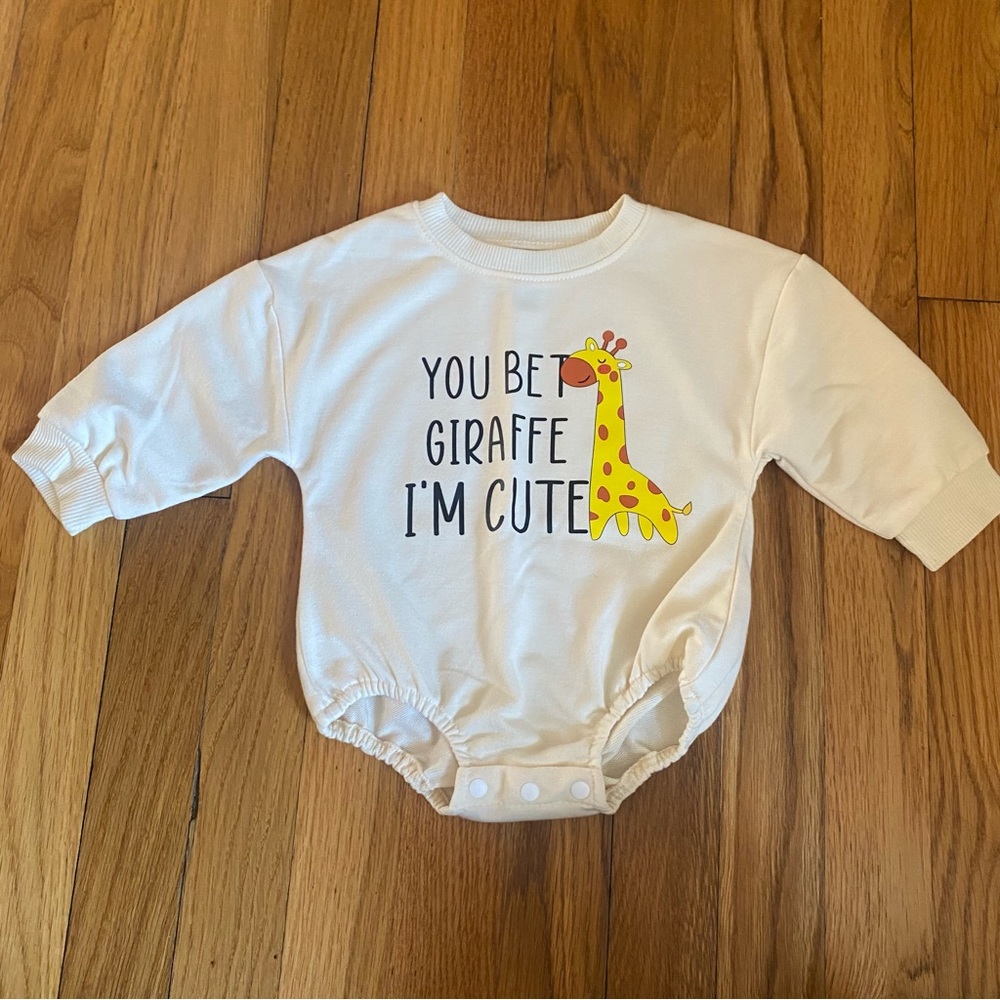 Funny Baby Giraffe Bubble Romper